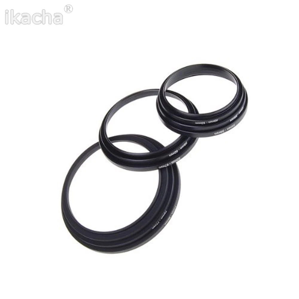 1pcs 49-52mm 52-55mm 55-58mm 58-62mm 62-67mm 67-72mm 72-77mm 77-82mm Metal Step Up Ring Lens Adapter Filter Mount For Camera