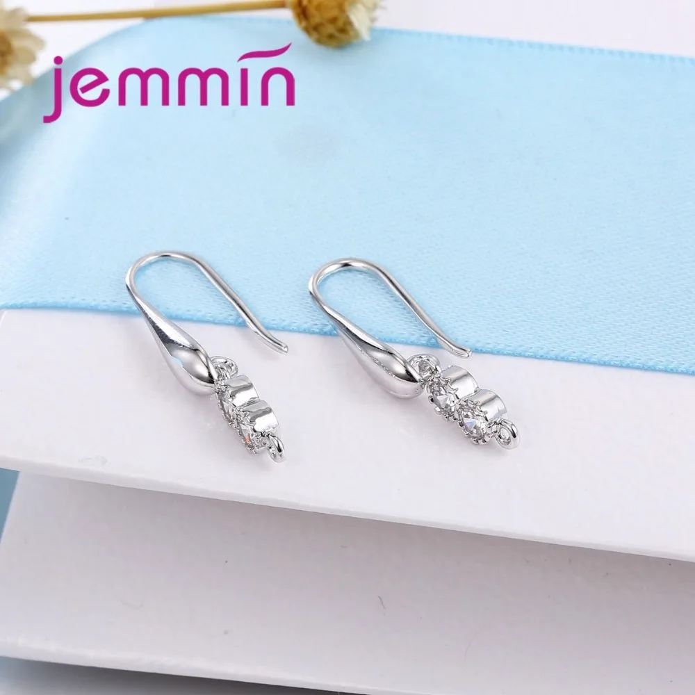 High Stand 925 Sterling Silver  Crystal Handmade DIY Jewelry U- Shaped Clasp Hooks Earring Components Accessory