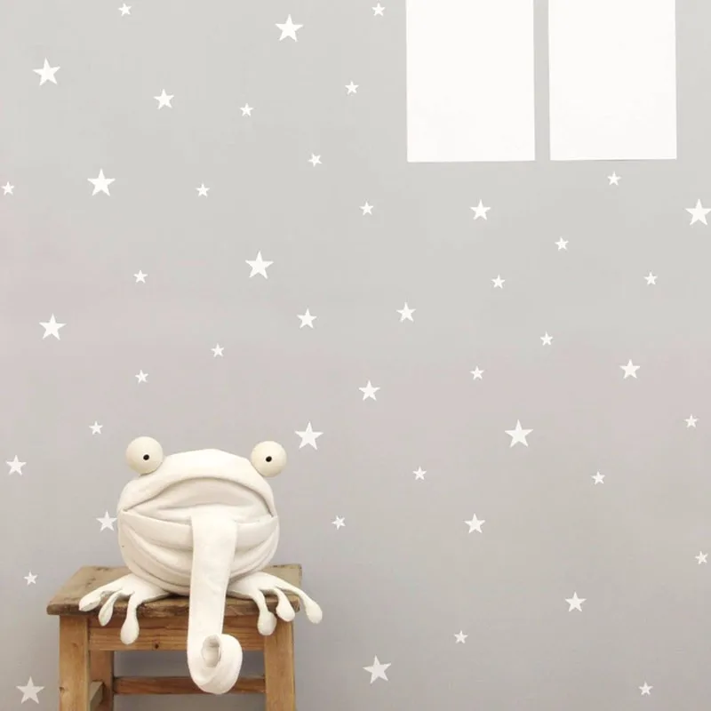 Calcomanías de pared de estrellas para bebé, pegatinas de arte para guardería, dormitorio, decoración del hogar, Mural autoadhesivo, papel tapiz