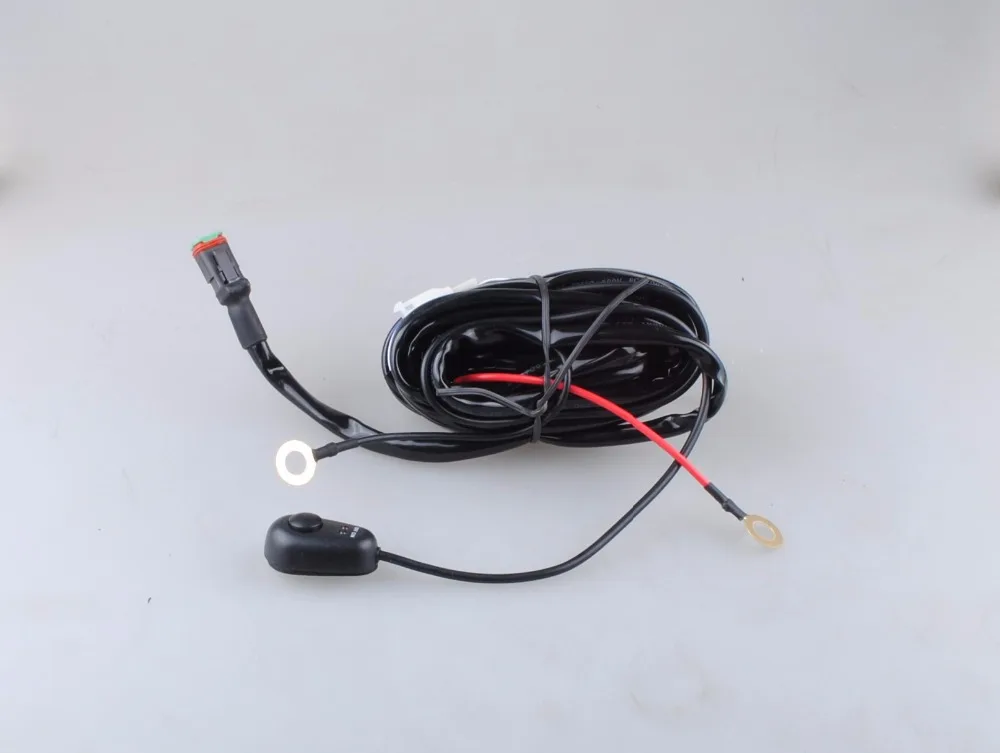 best  1 pc wire harness with switch with one light for auto  led light around 1 meterDaytime Running Light Harness Dimmer