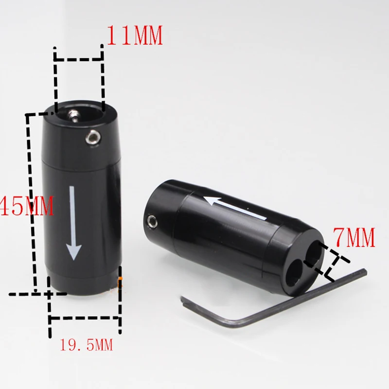 2PCS Aluminum Alloy Speaker Banana  RCA Plug Cable Wire Splitter Y Pant Boot Speaker Line Splitter Adapter Sleeve