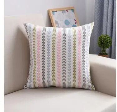 Cotton linen striped cushion cover pillowcase decorative dots waist pillow case multi size