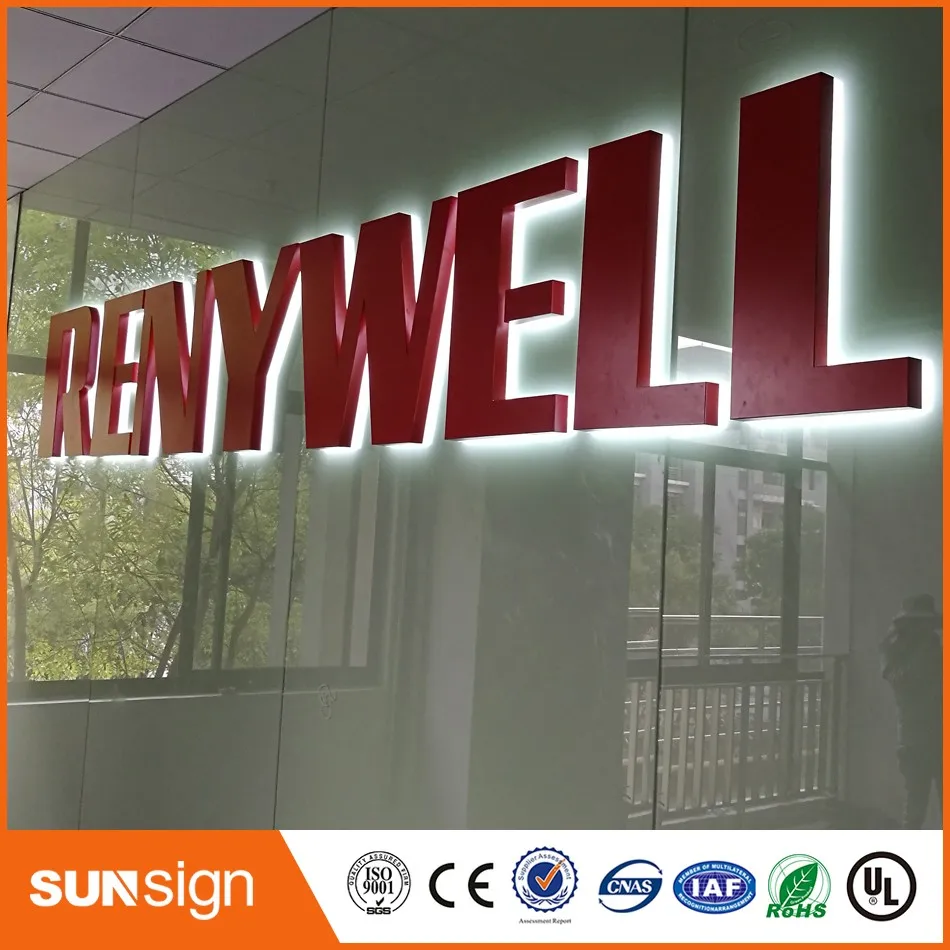 

high quality advertising backlight LED metal sign high quality illuminated sign