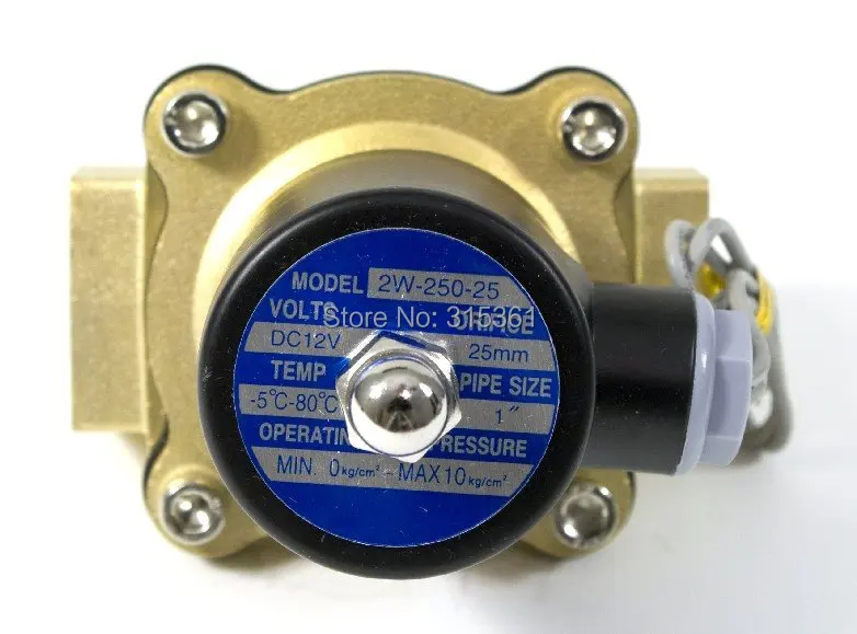 

FFree Shipping 5PCS 1" Brass 24 VDC Electric Switch FKM Solenoid Valve - Water Air Pneumatic