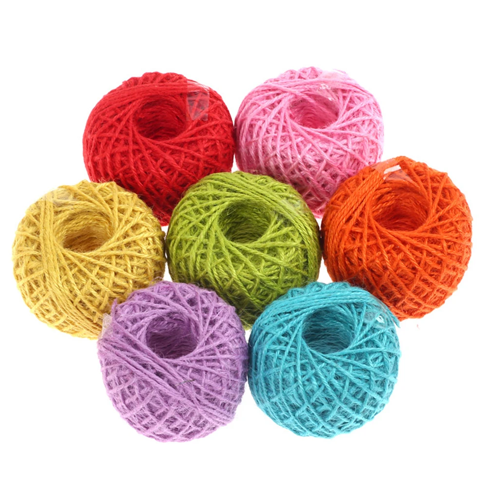 50M Burlap Rope Natural Jute Twine Burlap String Hemp Rope for Wedding Gift Wrapping Cords Thread DIY Scrapbooking Craft Decor