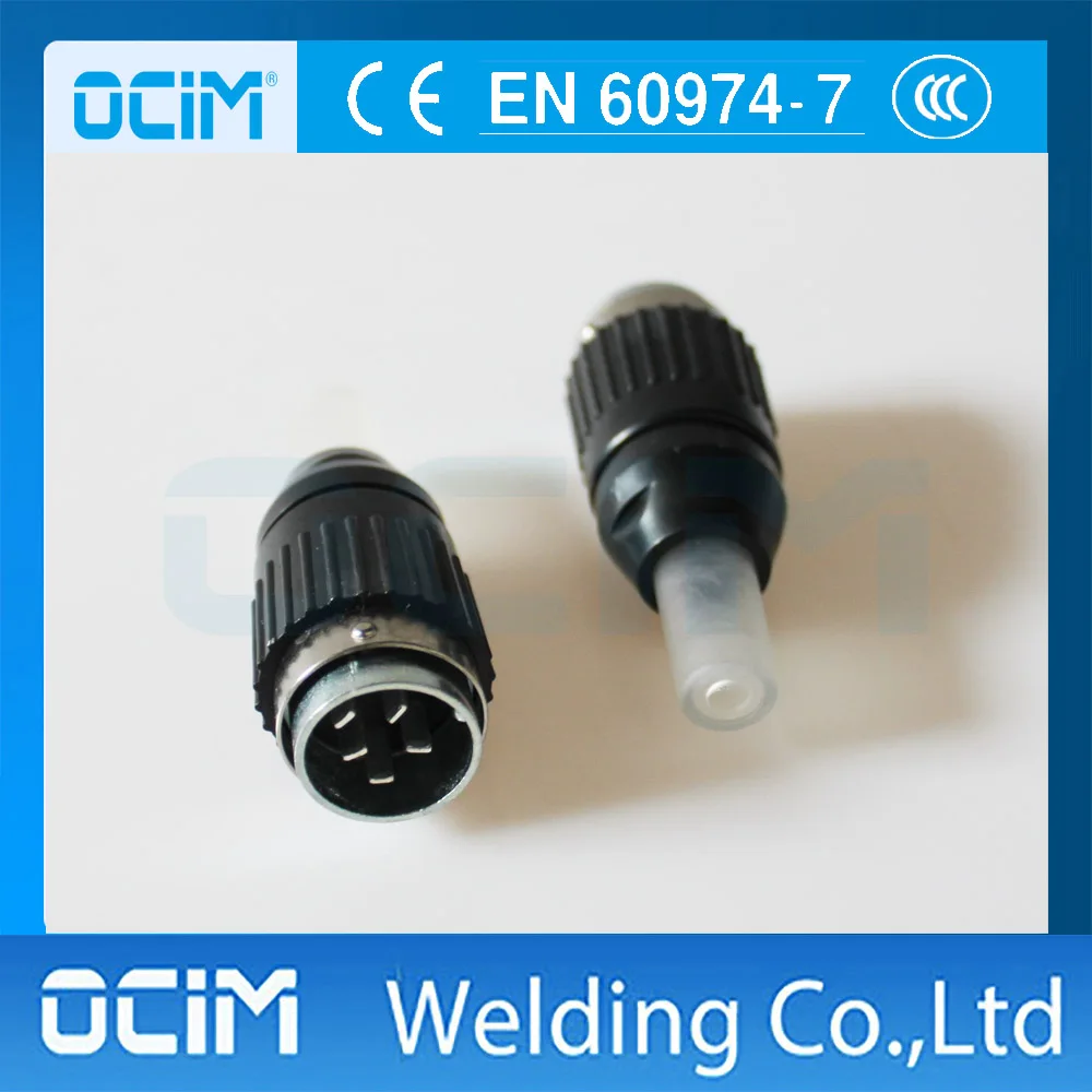 1PC 5 Pin Tuchel Plug Male and Female 5 Flat Pol Cable  Connector Welding Consumables