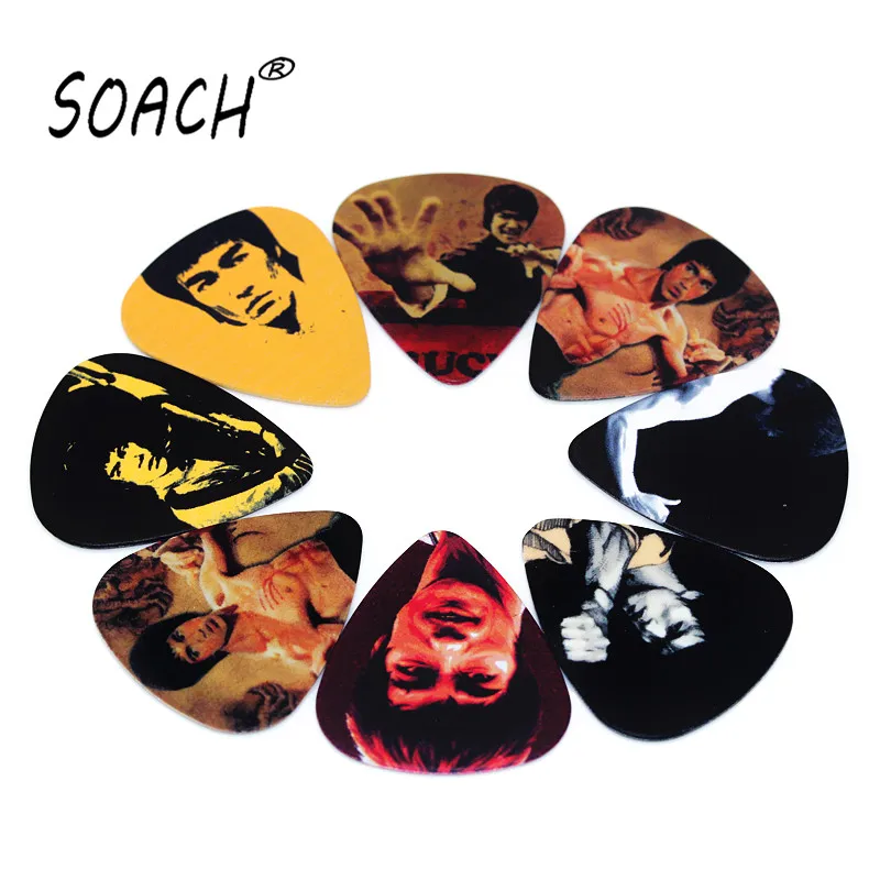 SOACH 50PCS 0.71mm ukulele paddle two side pick Mix bass guitar picks plastic Musical instrument accessories