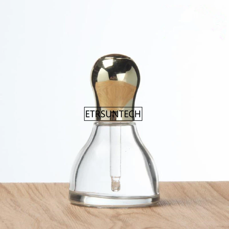 

40ml Glass Bottle Gold Pipette Dropper Transparent Essential Oil Bottles Cosmetic Essence Bottle F2068