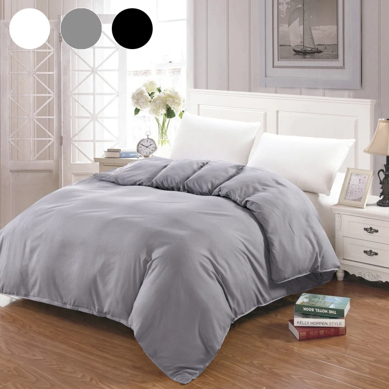 2019 Duvet Cover White Black Gray Comforter/Quilt/Blanket case Twin Full Queen King double single Bedding 220x240 200x200 150