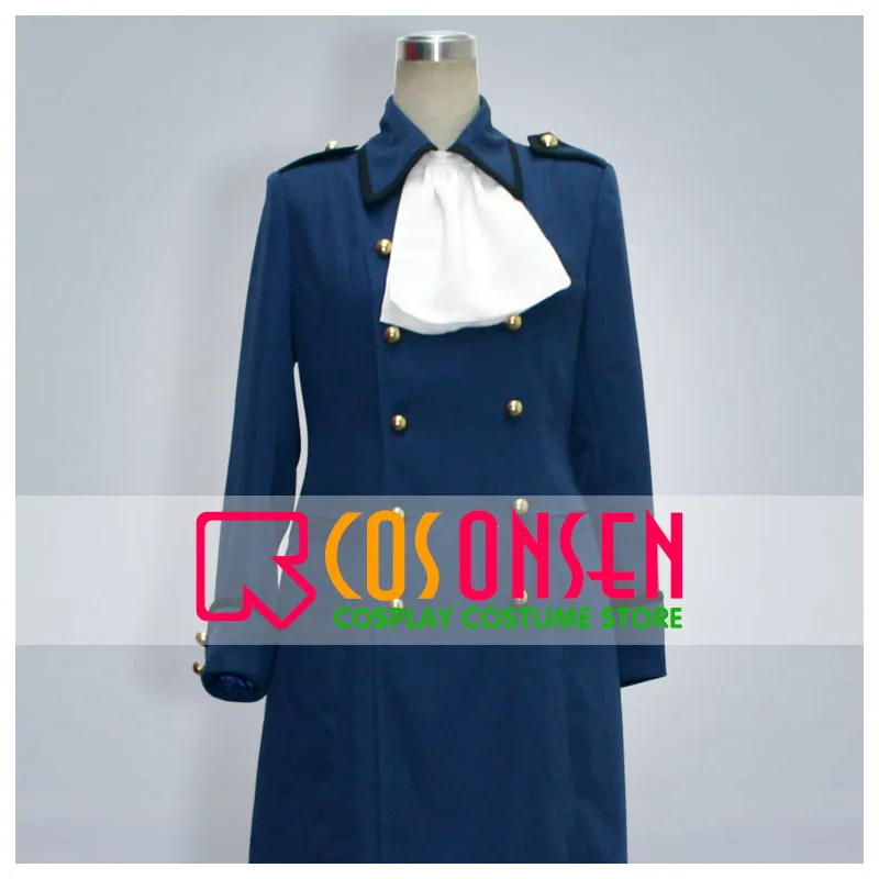 

COSPLAYONSEN Axis Powers Hetalia Australia Cosplay Costume Blue and Black Suit With Gloves Custom Made All Sizes