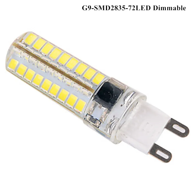 10 Pieces Silicone G9 E14 10W SMD 2835 72 LED Dimmable LED Corn lamp Droplight Chandelier candle bulb Pendant light lighting