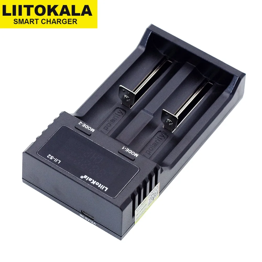 Liitokala Lii-S2 LCD 3.7V 18650 18350 18500 16340 21700 20700B 20700 14500 26650 1.2V AA AAA NiMH akumulator litowo-jonowy akumulator ładowarka