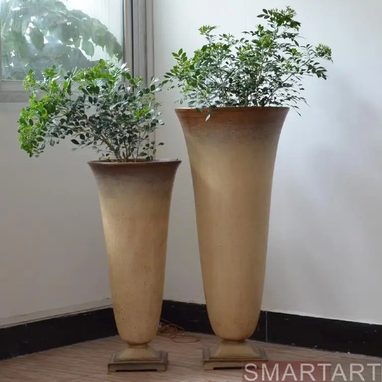 

If the SMARTART glass steel mall model room villa Club Project flower vase floor decoration