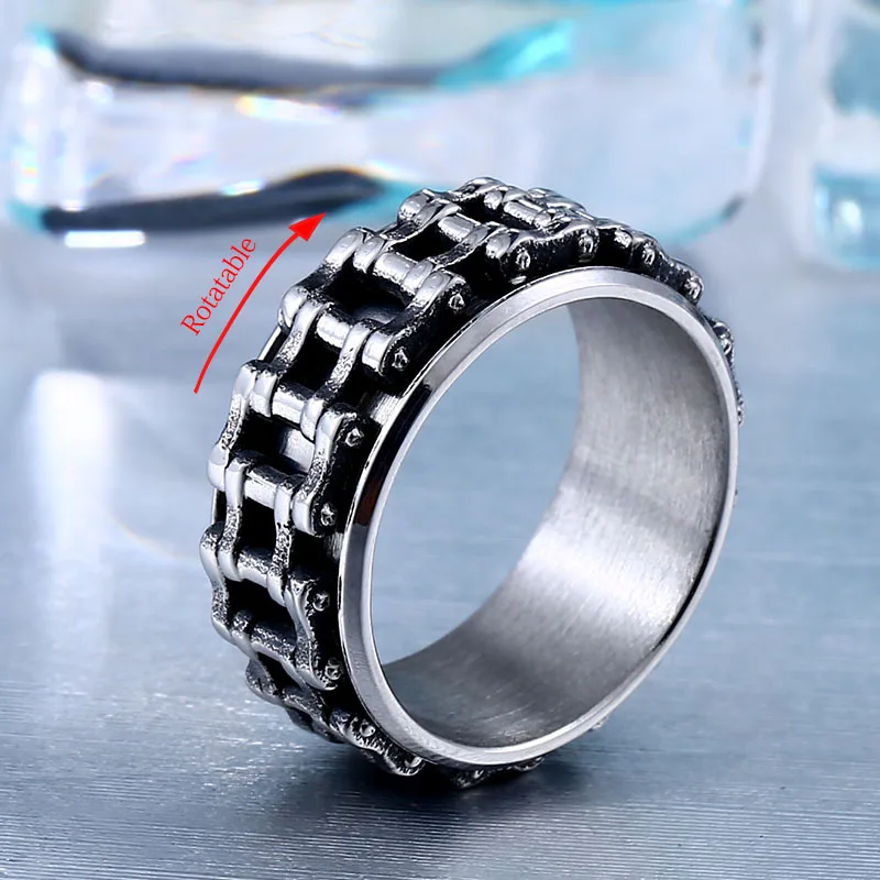 BEIER Biker Bicycle Chain Stainless Steel New Designed Man\'s Motorcycle Ring For Man BR8-301