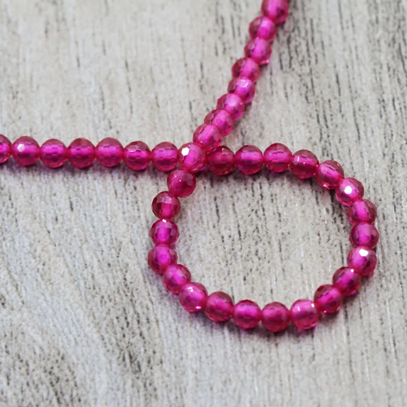 Fashion 1 Strand 15 Inch Natual Red Corundum Faceted Roundel Cut Beads Red gems Shining Gem Stone Micro Size 2mm/3mm