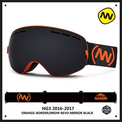 NANDN Marke Ski Brille Doppel UV400 Anti-Fog Ski Brille Maske Skifahren Männer Frauen Schnee Brillen Snowboard Brille Austauschbare objektiv