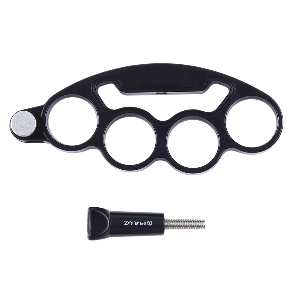 PULUZ Handheld Plastic Knuckles Fingers Grip Ring Monopod Tripod Mount with Thumb Screw for GoPro Hero12 Black 11 10/ Insta360