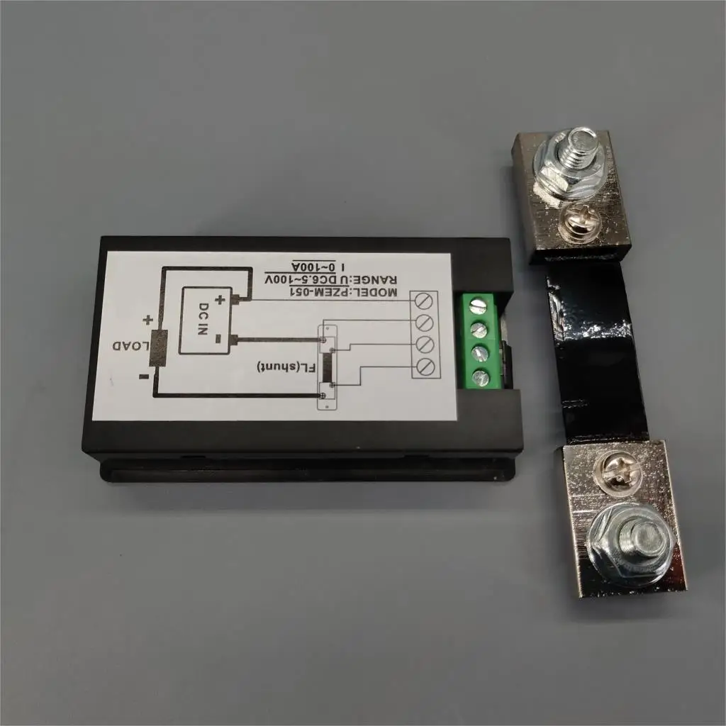 DC Voltmeter Ammeter Power Energy Digital Voltage Current Meter LCD 4 in 1 DC 6.5-100V 50A100A with Shunt