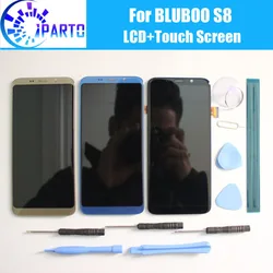 BLUBOO S8 LCD Display+Touch Screen 100% Original LCD Digitizer Glass Panel Replacement For BLUBOO S8 5.7inch+tools+adhesive