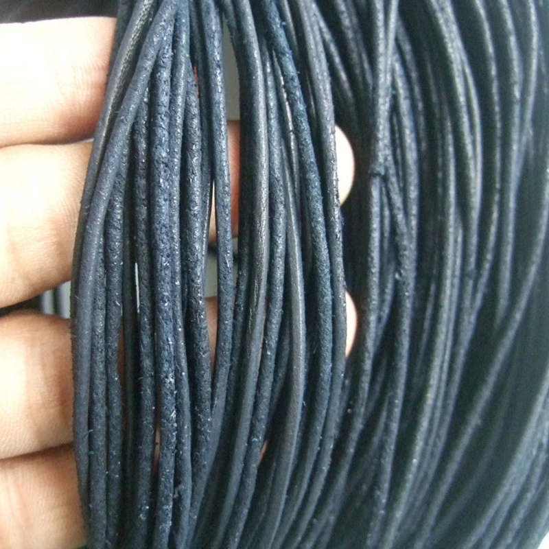 10 yard Wholesale Red Green Black Gray 2mm Roughened Surface Real Leather Cord Fit Necklace Bracelet cords handmade