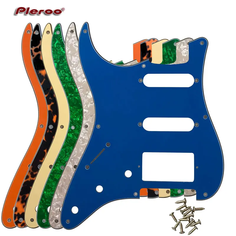 Quality Guitar Parts For US Left Handed 57\' 8 Screw Holes Strat Guitar Pickguard With PAF Humbucker HSS Scratch Plate