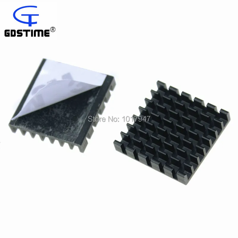

50 Pieces lot Aluminum 25mm 25x25x5mm IC Chip LED Cooling Cooler Heatsink Heat Sink with tape