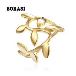 BORASI Fashion Rabbit Animal Ring Brand New Stainless Steel Ring Vintage For Women Jewelry Trendy Female Engagement Wedding Gift