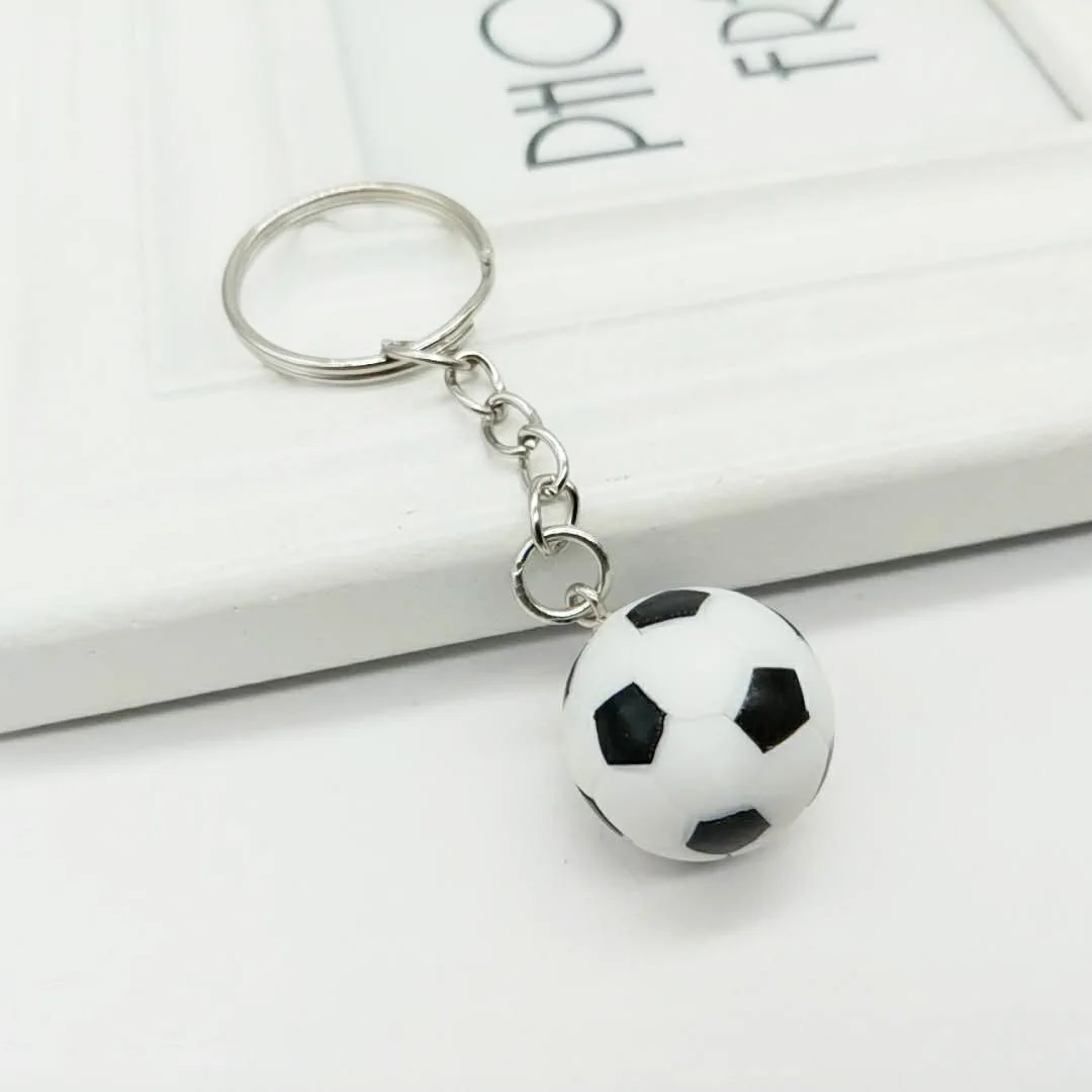 Football basketball key clasp bag pendant ball pendant key ring gift for jeep keychain steel Car key accessories