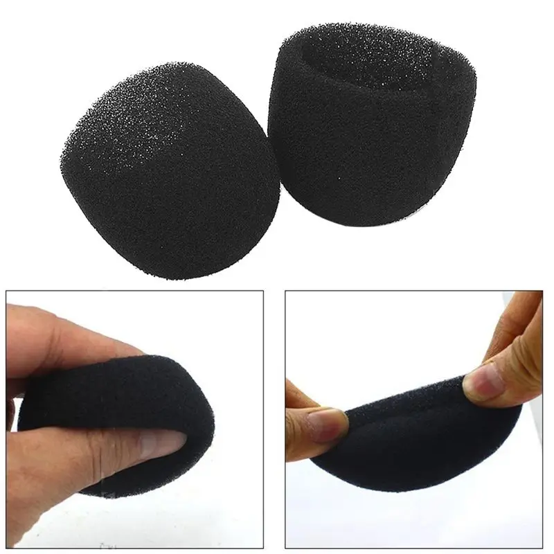 Black Round Ball Shape Microphone Cap Windscreen Grill Inner Foams Sponge for SM58 SLX24 PGX24 PG58 BETA58A Mic Cover