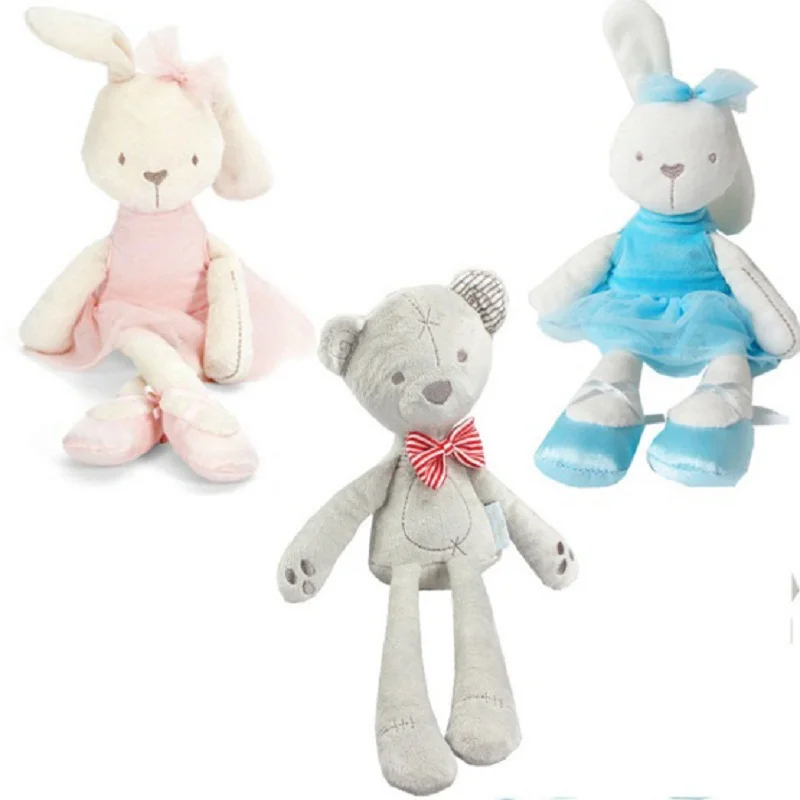 42cm Baby Toys Rabbit Sleeping Comfort Doll Plush Toys Millie Boris Smooth Obedient Rabbit Sleep Calm Doll Birthday Gifts