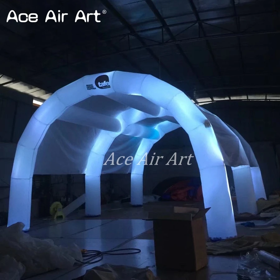 

Giant Portable White led Lighting Inflatable Tunnel Party Through Tunnel Marquee Arch Channel Tent