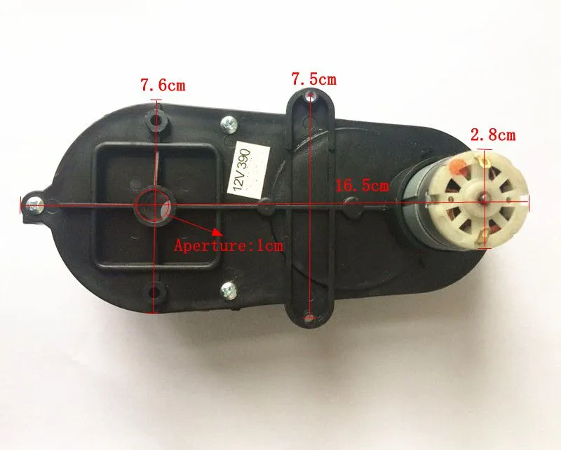 Children electric car gearbox with motor 12V kids ride on electric car motor gear box,baby car reducer 390 gearbox