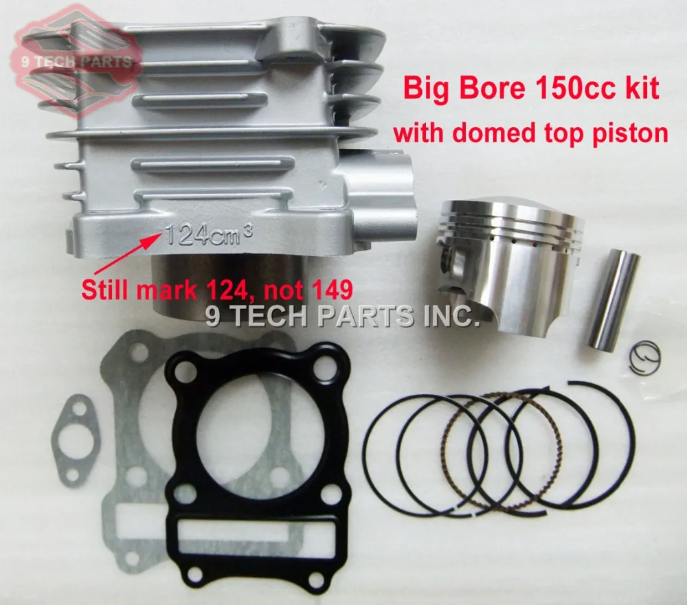 GS125 GN125 EN125 GZ125 DR125 TU125 BIG BORE Barrel Cylinder Piston Kit 150cc 62mm Bore size for 157FMI K157FMI engines