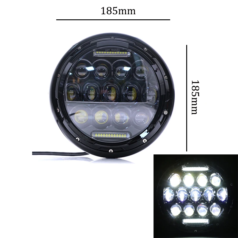 

Motorcycle 7 Inch Round LED Headlight Universal Moto 7" Head Lamp Scooter Vintage Headlamp Motor High Quality led Front Lights