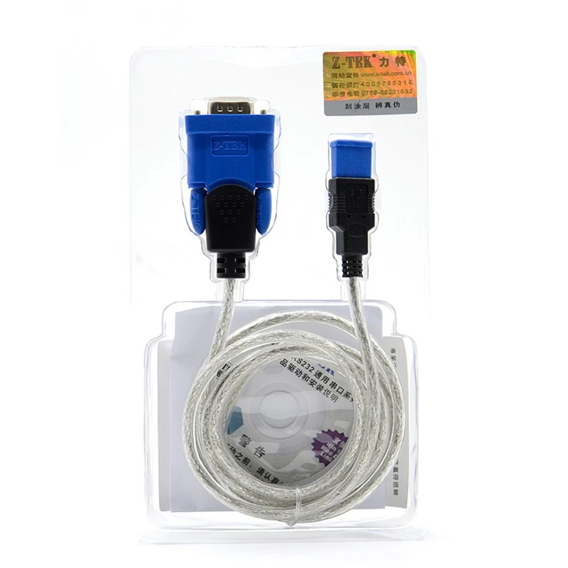 USB1.1 To RS232 Convert Connector Supports Full-Speed USB Data Transfer Protocol Newest Obd Cable Programmer Z-TEK