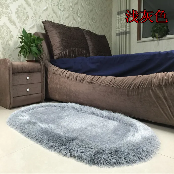 Encrypted thick oval floor mat modern carpet bedroom living room coffee table bay window pad bedside cushion porch full rug C155