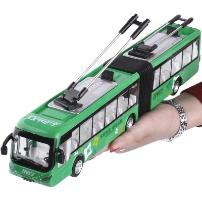 1:32 alloy pull back double bus,high simulation city bus model,toy vehicles,metal diecasts,flashing & musical,free shipping