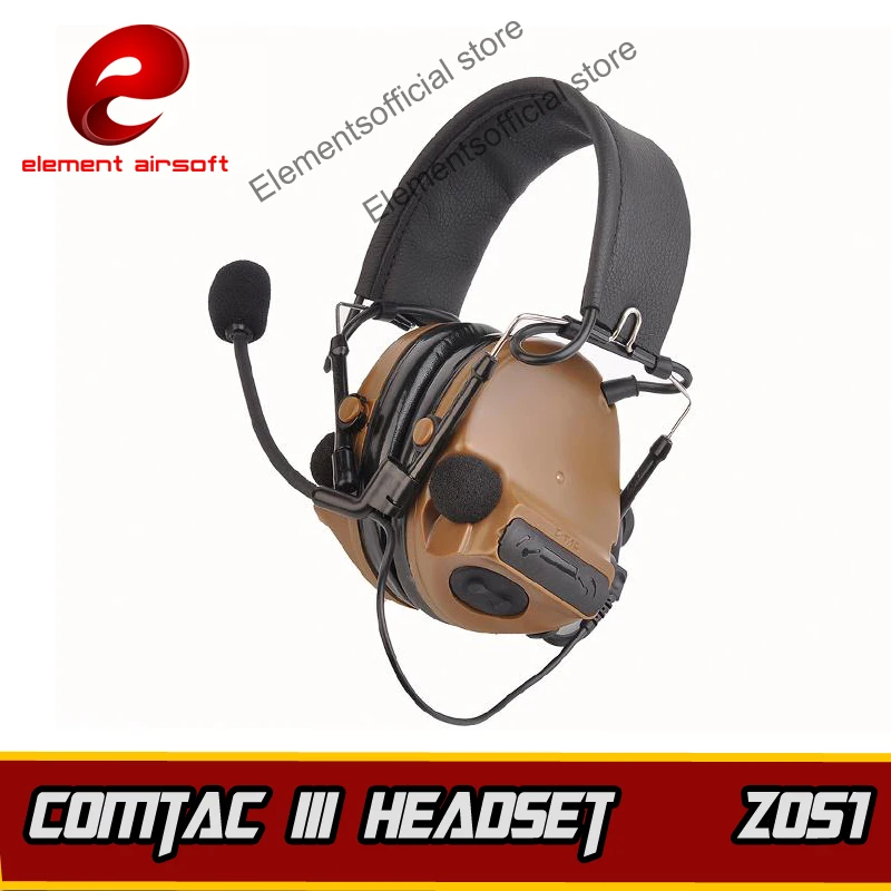 Z-TAC Tactical Comtac III Headset Z-tactical Softair Airsoft Gun ipsc Kenwood PTT Hunting Arsoft Headphone Earphone For Shooting