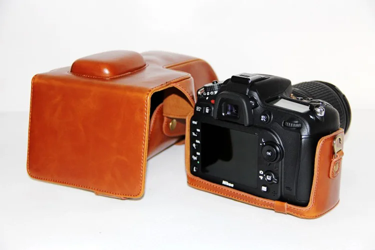 Retro Vintage PU Leather Camera Case Bag For Nikon D7000 D7100 D7200 Camera Bag  Coffee Black Brown