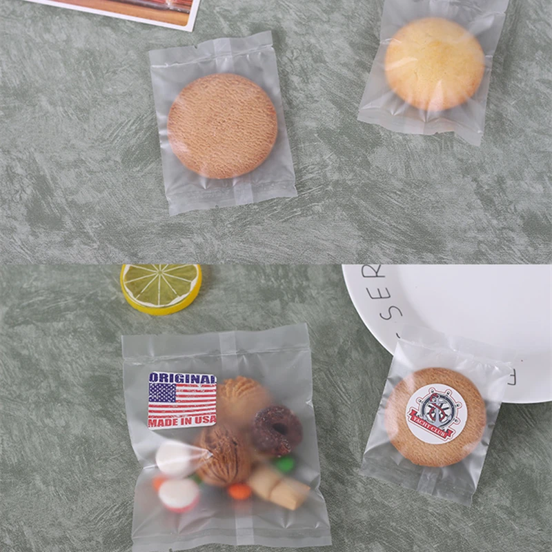 LBSISI Life Thicker Frosted Food Biscuit Candy DIY Baking Cake Decoration Gift Cookie Packing Flat Plastic Machine Seal Bags