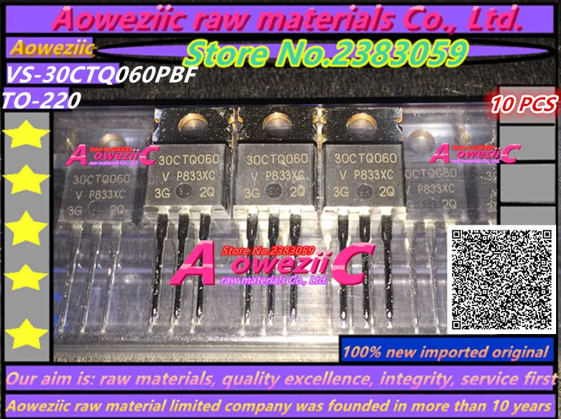 Aoweziic 100% new imported original 30CTQ060PBF 30CTQ060 VS-30CTQ060PBF TO-220 Schottky Diode 30A 60V