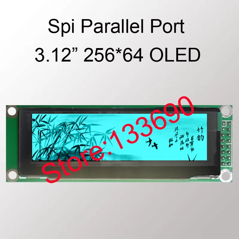 1PCS 3.12 Inch 16PIN Yellow White Blue OLED Module SSD1322 Drive IC 256*64 Serial SPI 8Bit Parallel Interface For Raspberry pi