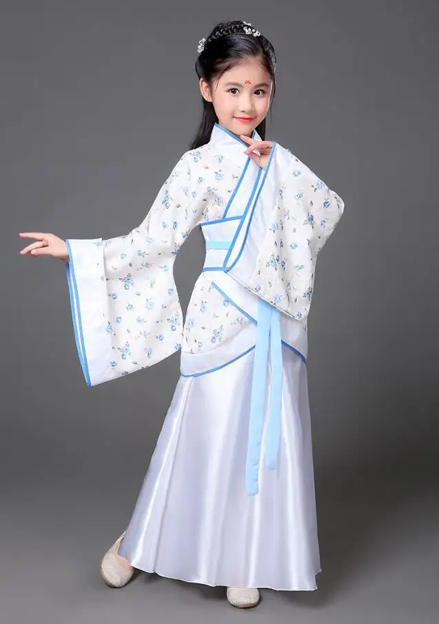 Ancient Chinese Costume Kids Child Seven Fairy Hanfu Dress Clothing Folk Dance Performance Chinese Traditional Dress For Girls