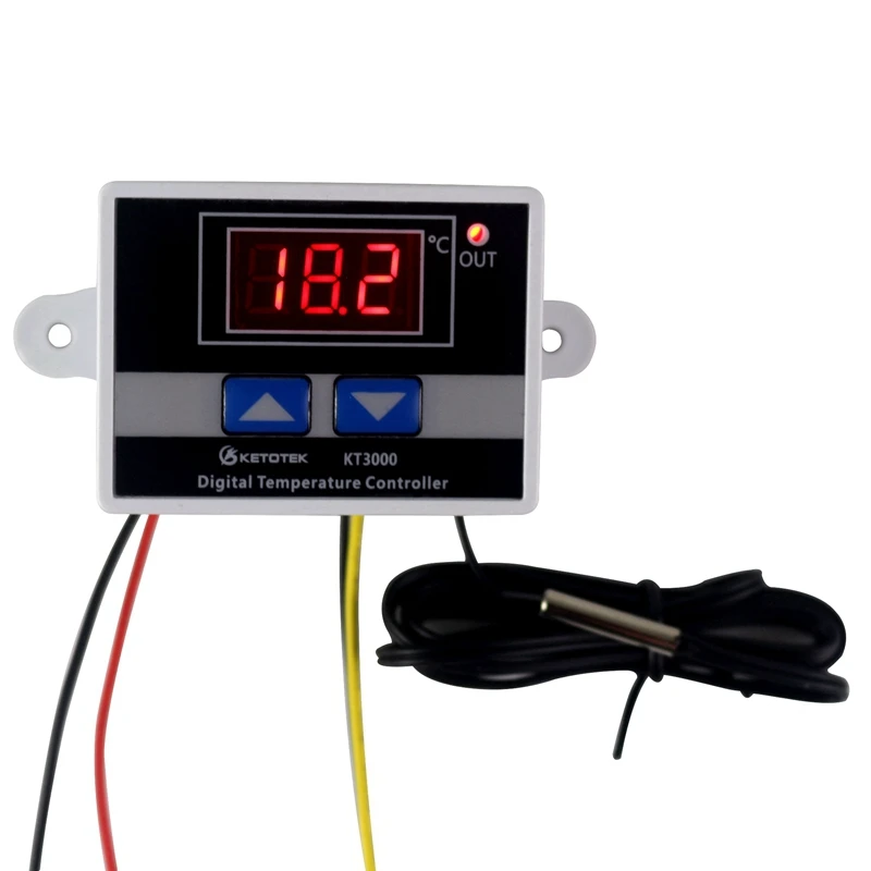 KETOTEK Digital Temperature controller Thermostat LED Microcomputer Switch Thermal Regulator NTC/K type sensor