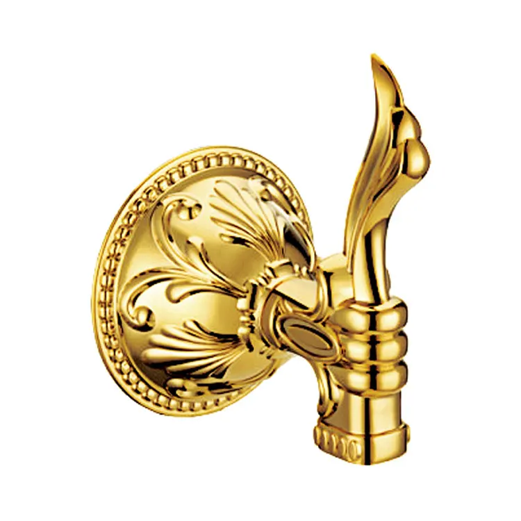 

Luxury Gold solid brass copper Robe hook bathroom golden Clothes hook Bathroom accessories-MD7550