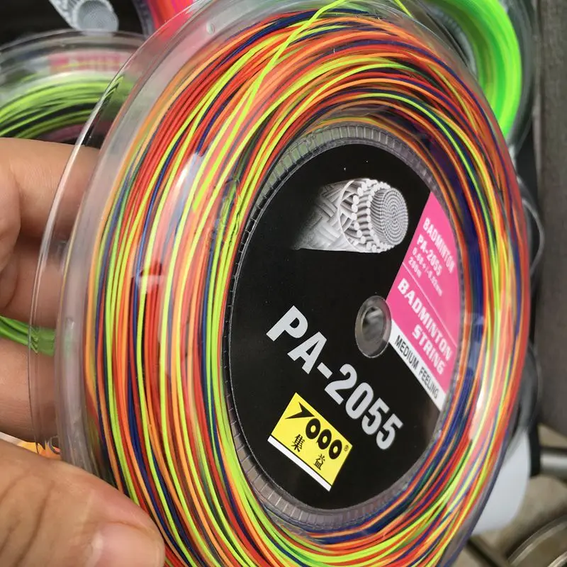 1 Reel 200M Topo PA-2055 Rainbow badminton racket strings big reel 0.7MM Badminton strings Colorful