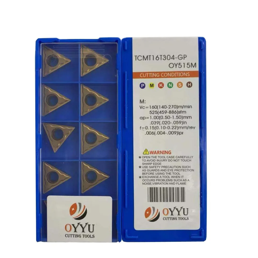 OYYU TCMT 16T304 16T308 TCMT16T304-GP TCMT16T308-GP OY515M Carbide Inserts Process Stainless Steel Lathe Tools Turning Cutter