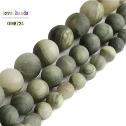 Natural Matte Green Grass Onyx Stone Round Loose Beads for Jewelry Making DIY Bracelet  15'' Strand 6mm 8mm 10mm