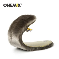 ONEMIX Winter Fur Insole Deodorant Insoles For Snow Boots Shoes Warm Insole Health Insert Shoes Pads Massage Pads For Shoes