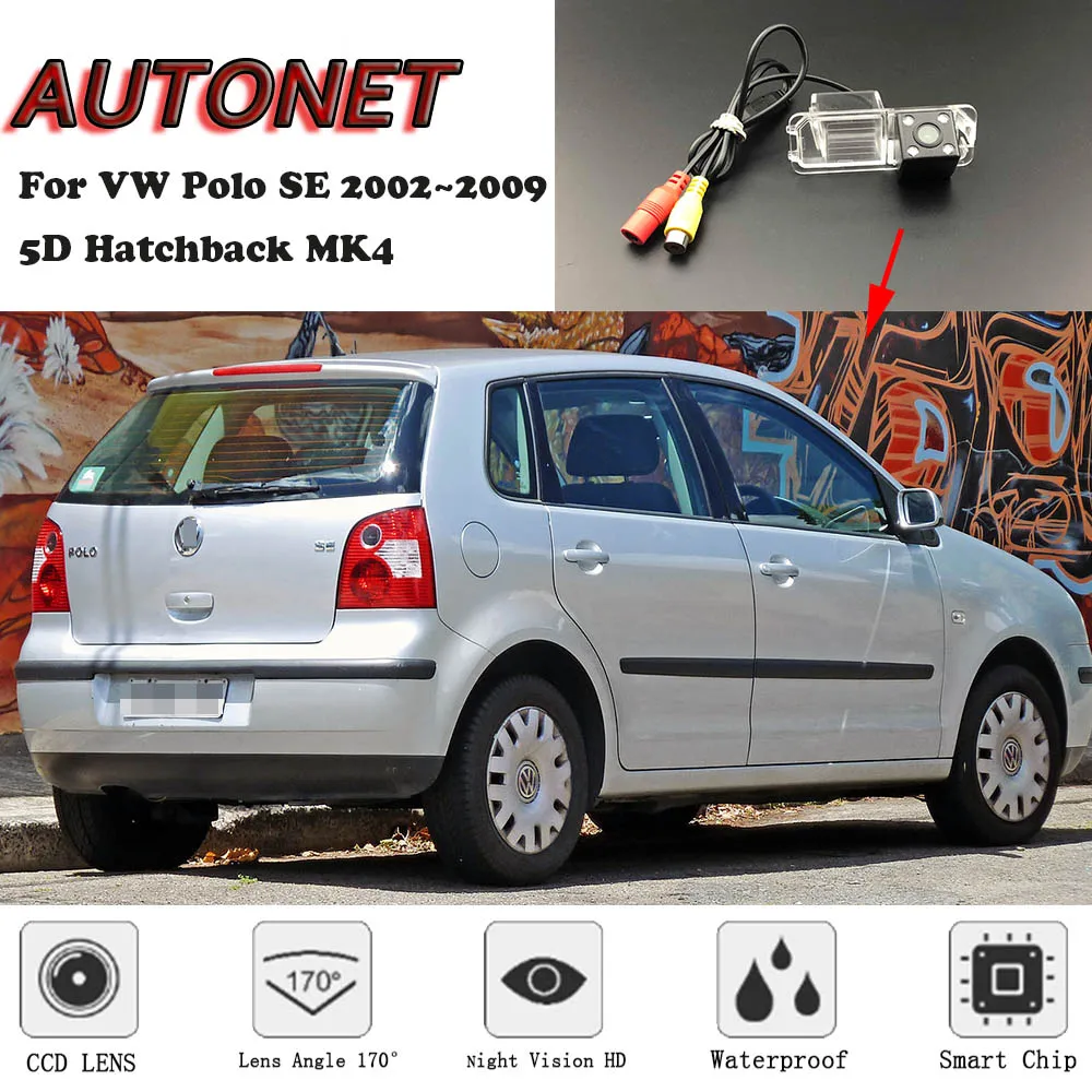 

AUTONET Backup Rear View camera For Volkswagen VW Polo SE 5D Hatchback MK4 2002~2009 /license plate camera/parking Camera